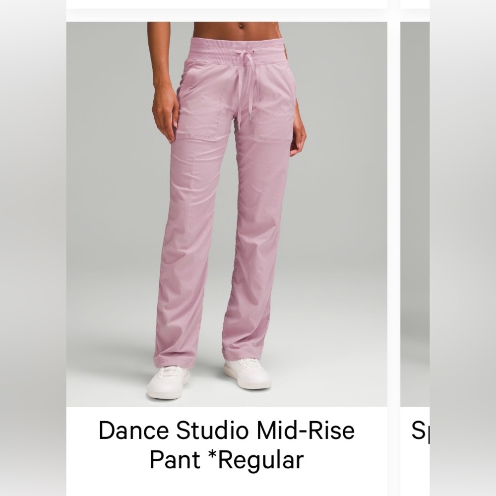 Lululemon Dance Studio Mid Rise Rose Blush sz 8